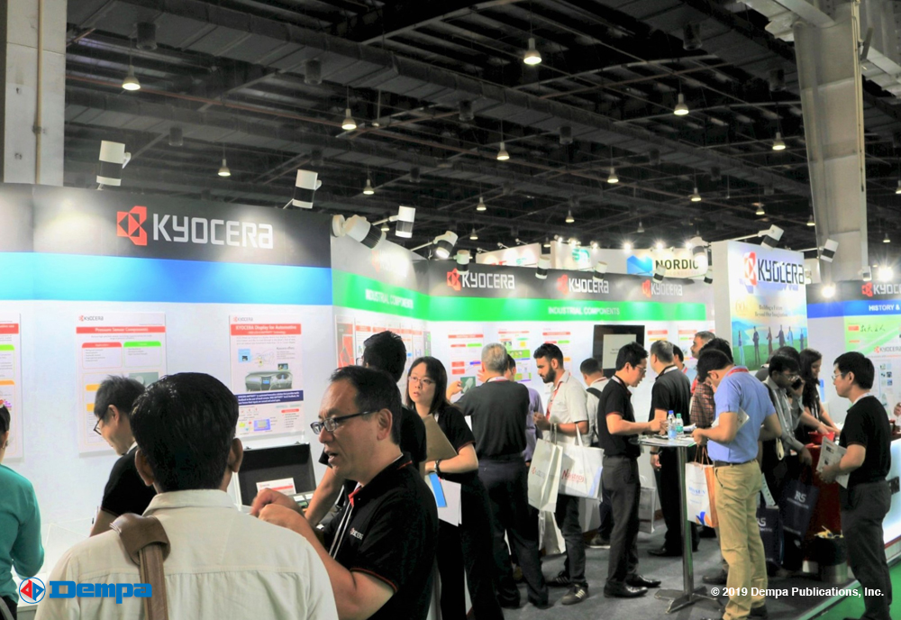 KYOCERA showcased its wide variety of products for different market segments including Automotive, Industrial, Information and Communication components, Life & Environment/Medical.
